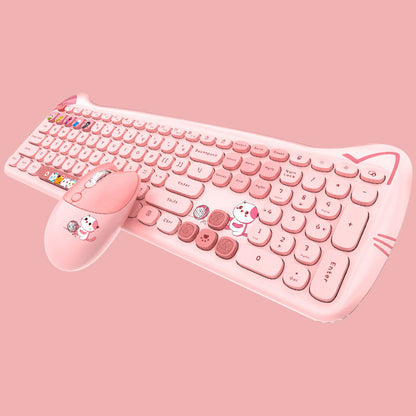 Wireless Keyboard and Mouse Set for Girls (Punk Style)