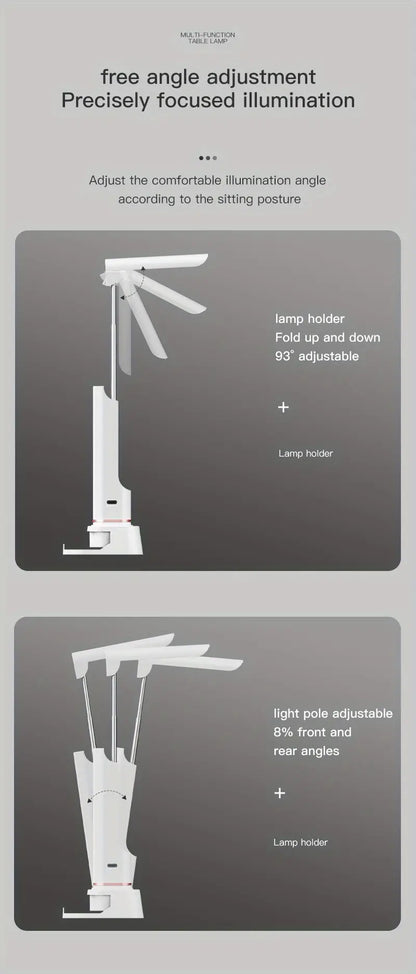 Multifunctional LED Reading Desk Lamp with Power Bank